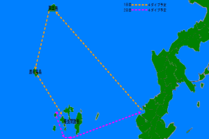 沖縄ダイビングクルーズ（地図）